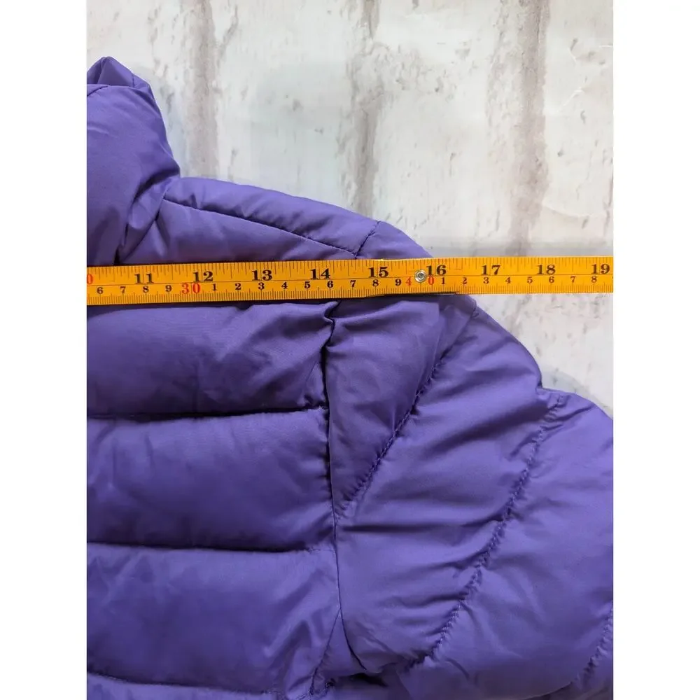 The Children's Place Jacket Girls XL Purple Full Zip Quilted Shell: NWT Collared